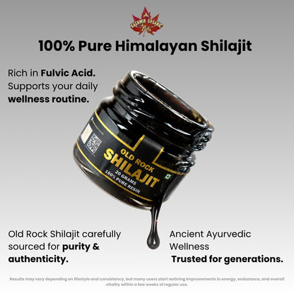 Kashmir Organic Old Rock Shilajit/Shilajeet
