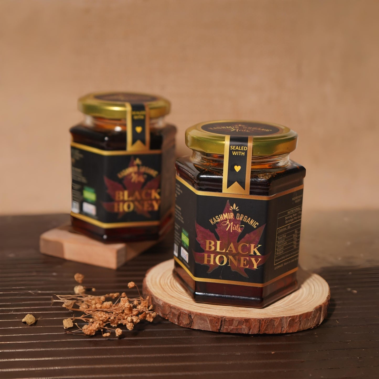 Pure Kashmir Organic Black Honey - 100% Raw & Unprocessed | 350g