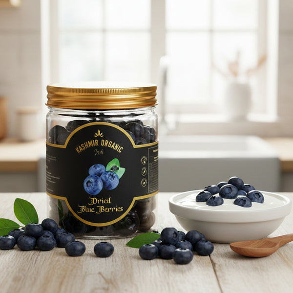 Kashmir Organic Dried Blueberries | 100% Natural & Antioxidant Rich | 200g