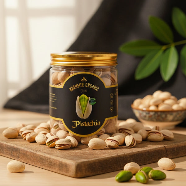 Premium Kashmir Organic Salted Pistachios (Namkeen Pista) - 100% Organic